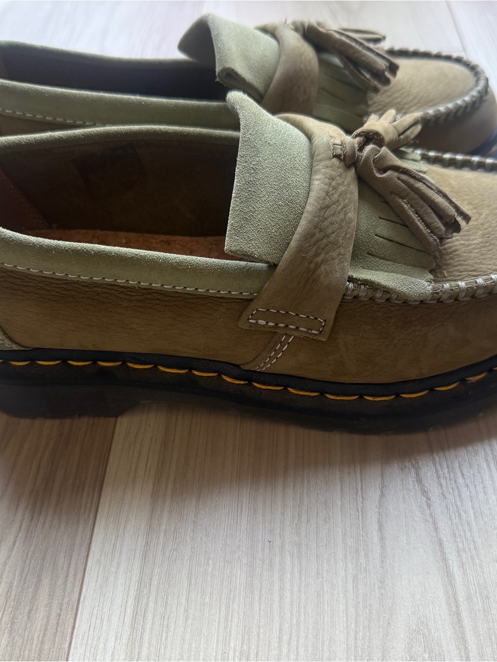 Dr. Martens Adrian Muted Olive Loafers - Picture 4 of 8
